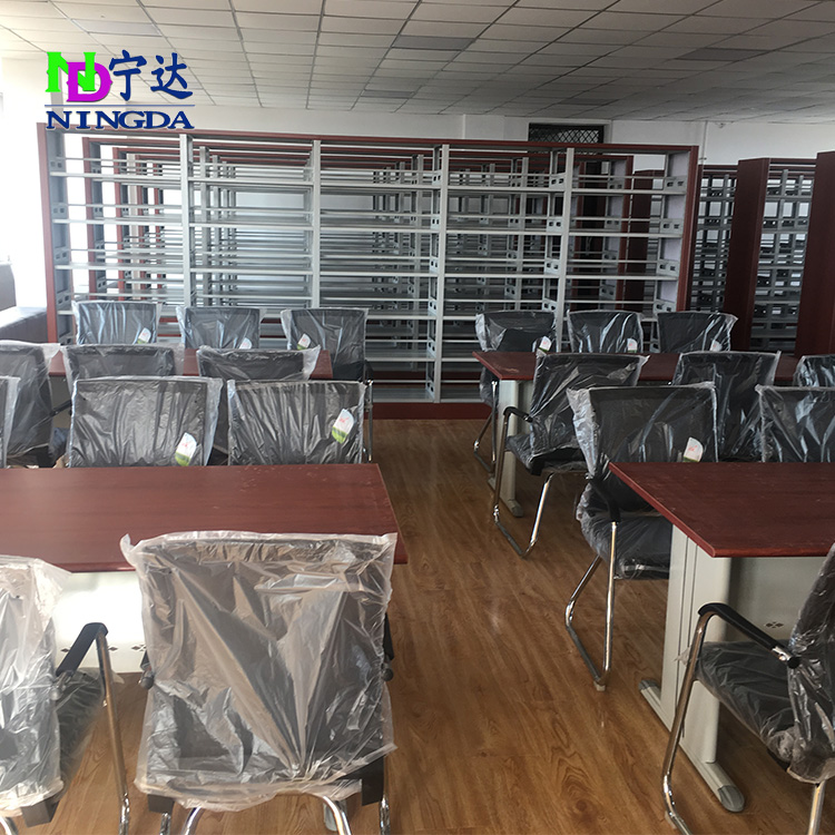 鋼木書(shū)架、閱覽桌椅